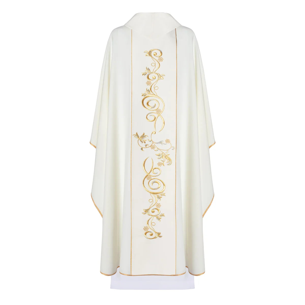 IHS Chasuble with golden embroidery in 80% polyester 20% wool