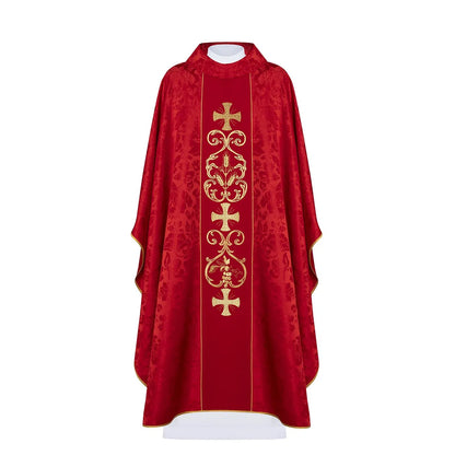 Liturgical chasuble decorated with an three crosses