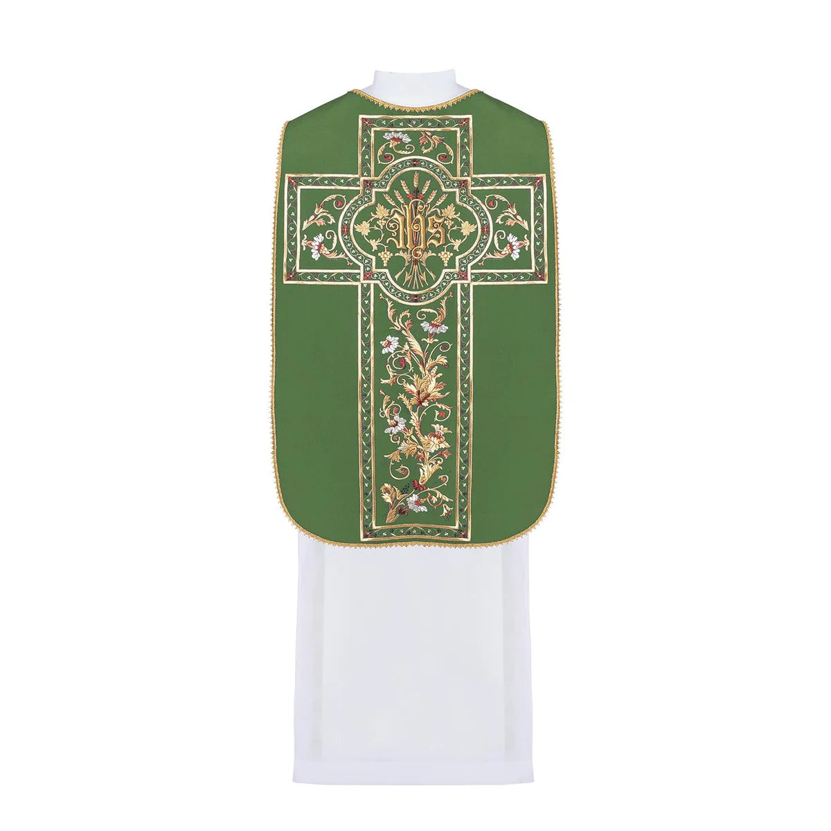 Roman chasuble embroidered with the symbol of ihs