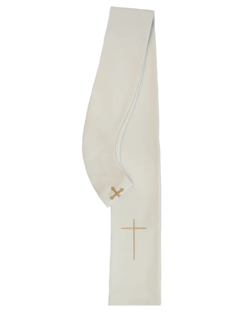 IHS Chasuble with golden embroidery in 80% polyester 20% wool