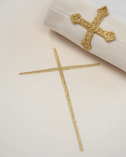 IHS Chasuble with golden embroidery in 80% polyester 20% wool